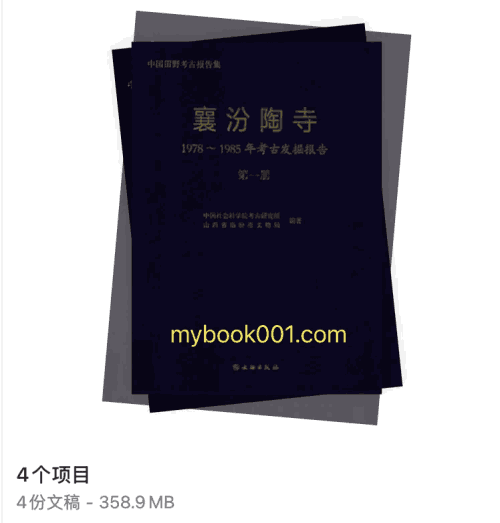 襄汾陶寺1978-1985年考古发掘报告封面