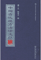 中国古代地方法律文献 丙编封面